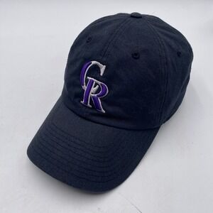 Colorado Rockies Hat Black Clean Up  Adjustable Cotton Slouch Dad Fan Favorite